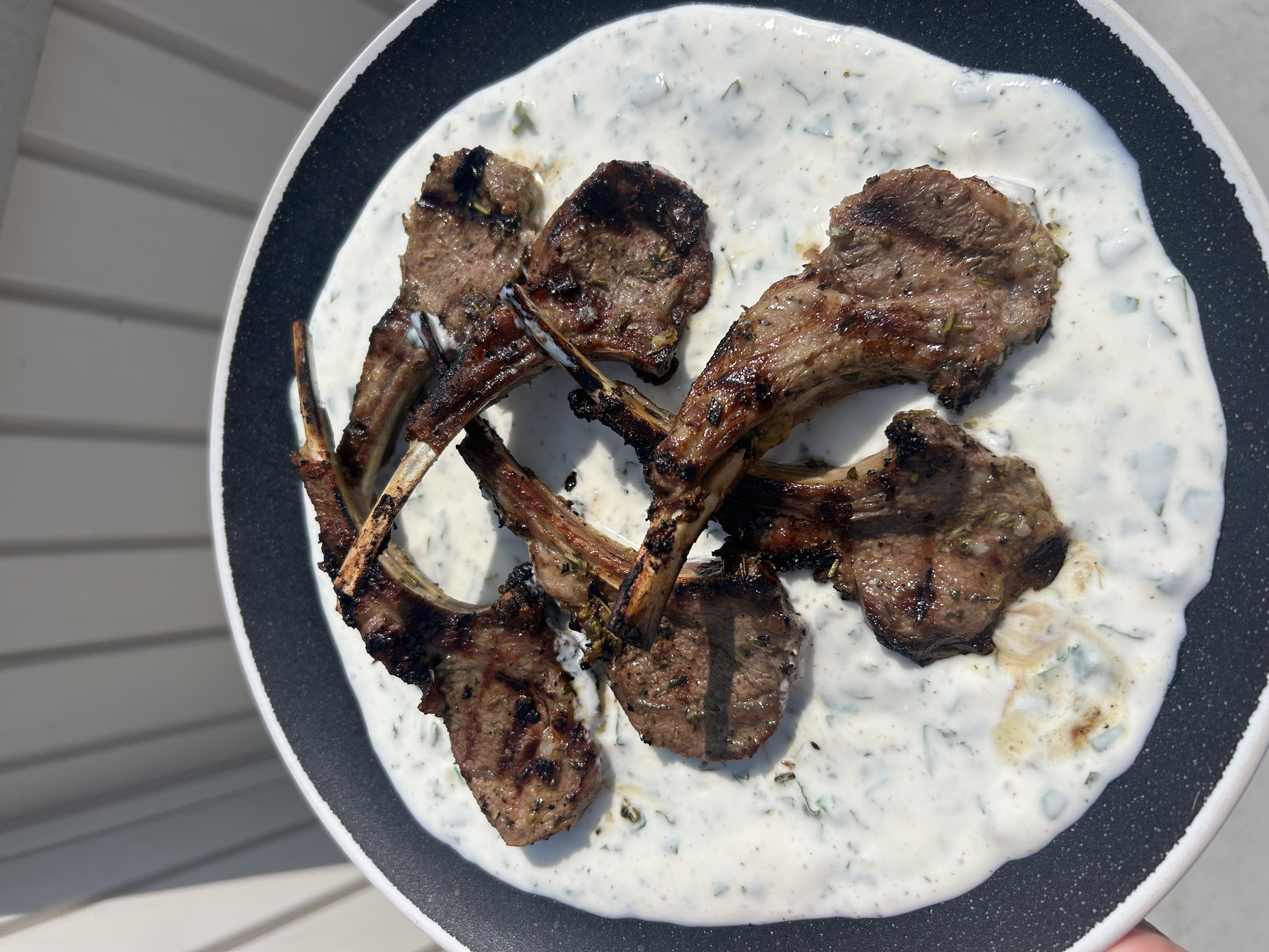 Lamb Chops w/ Mint Sauce