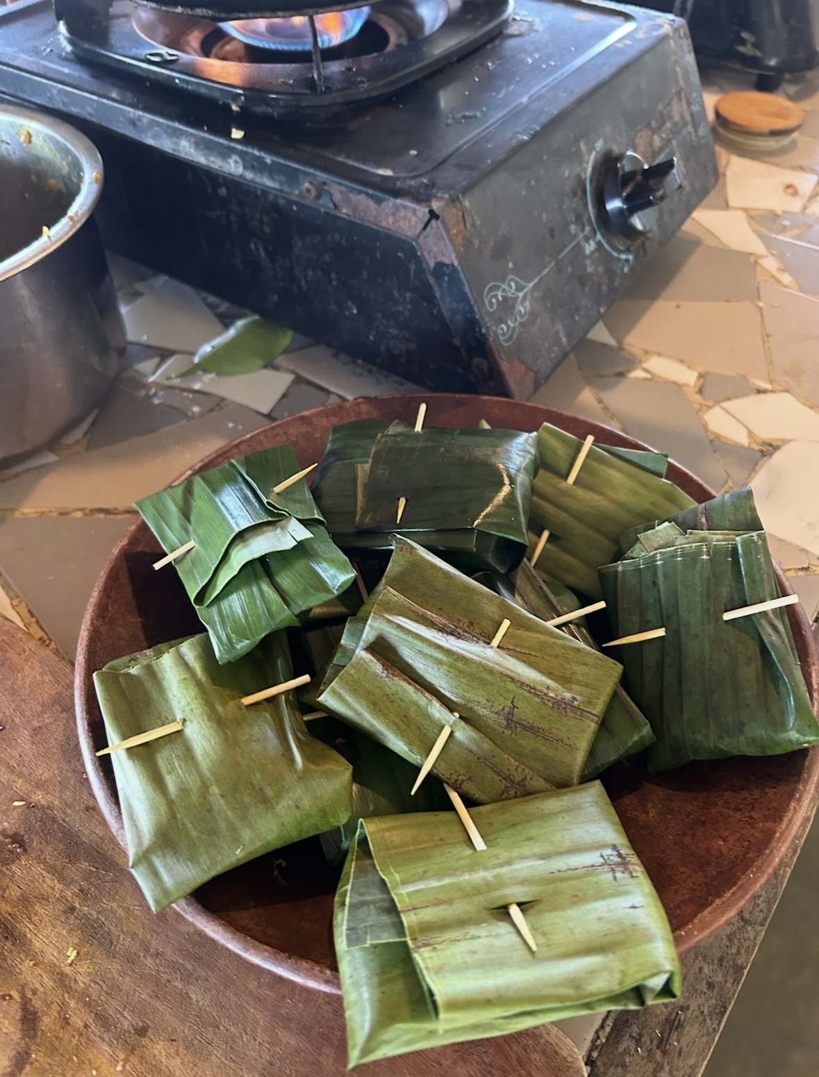 Mahi Mahi in banana leaf