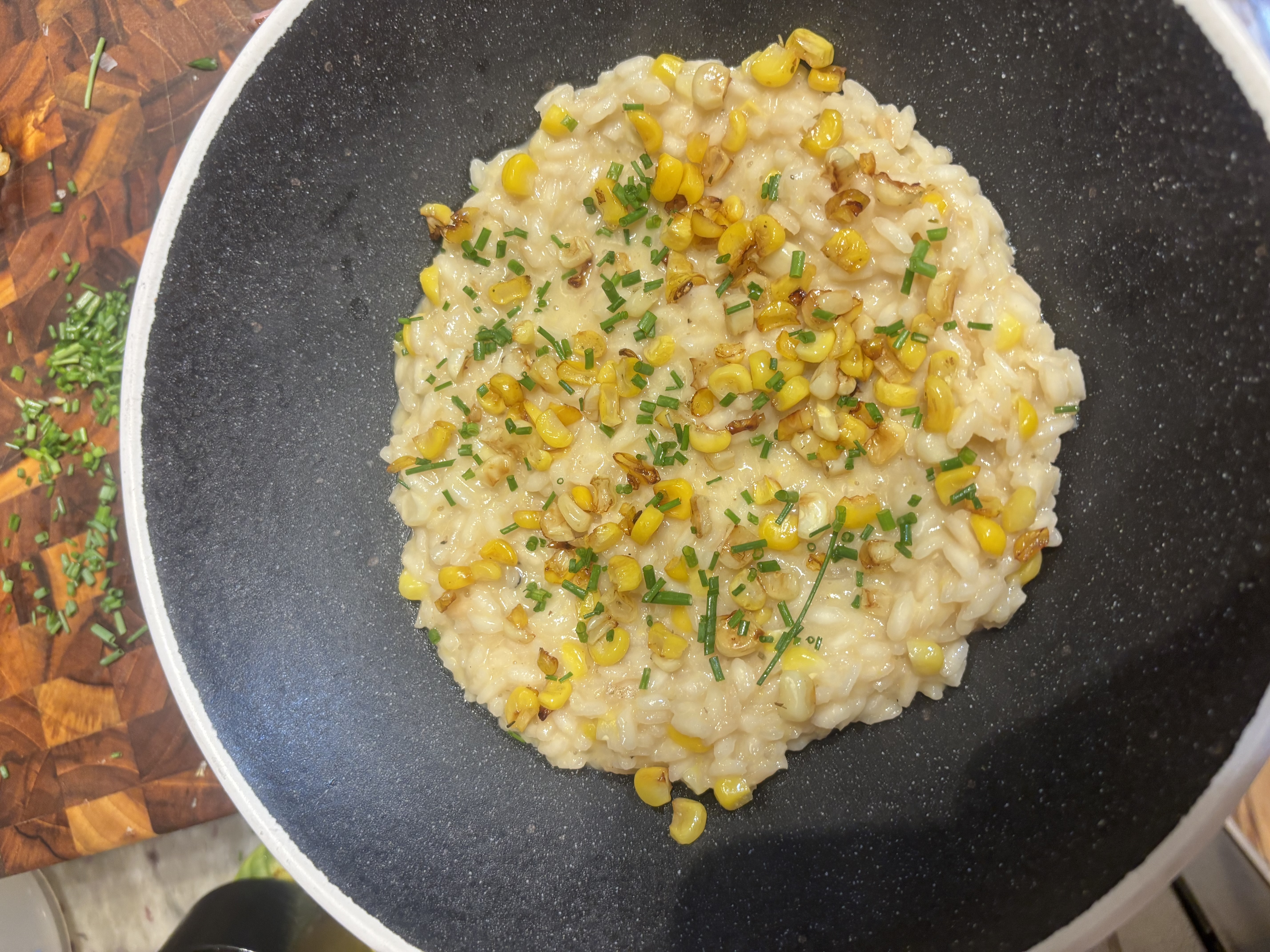 Corn & Duck stock Risotto