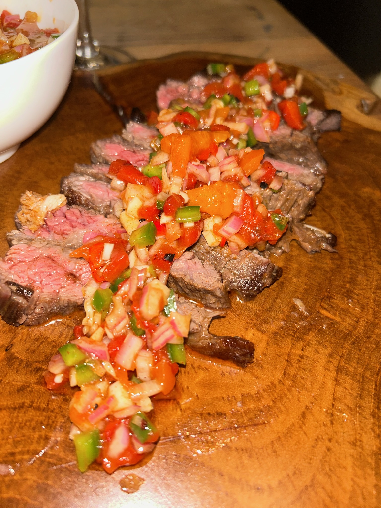 Steak with Red Chimmichurri