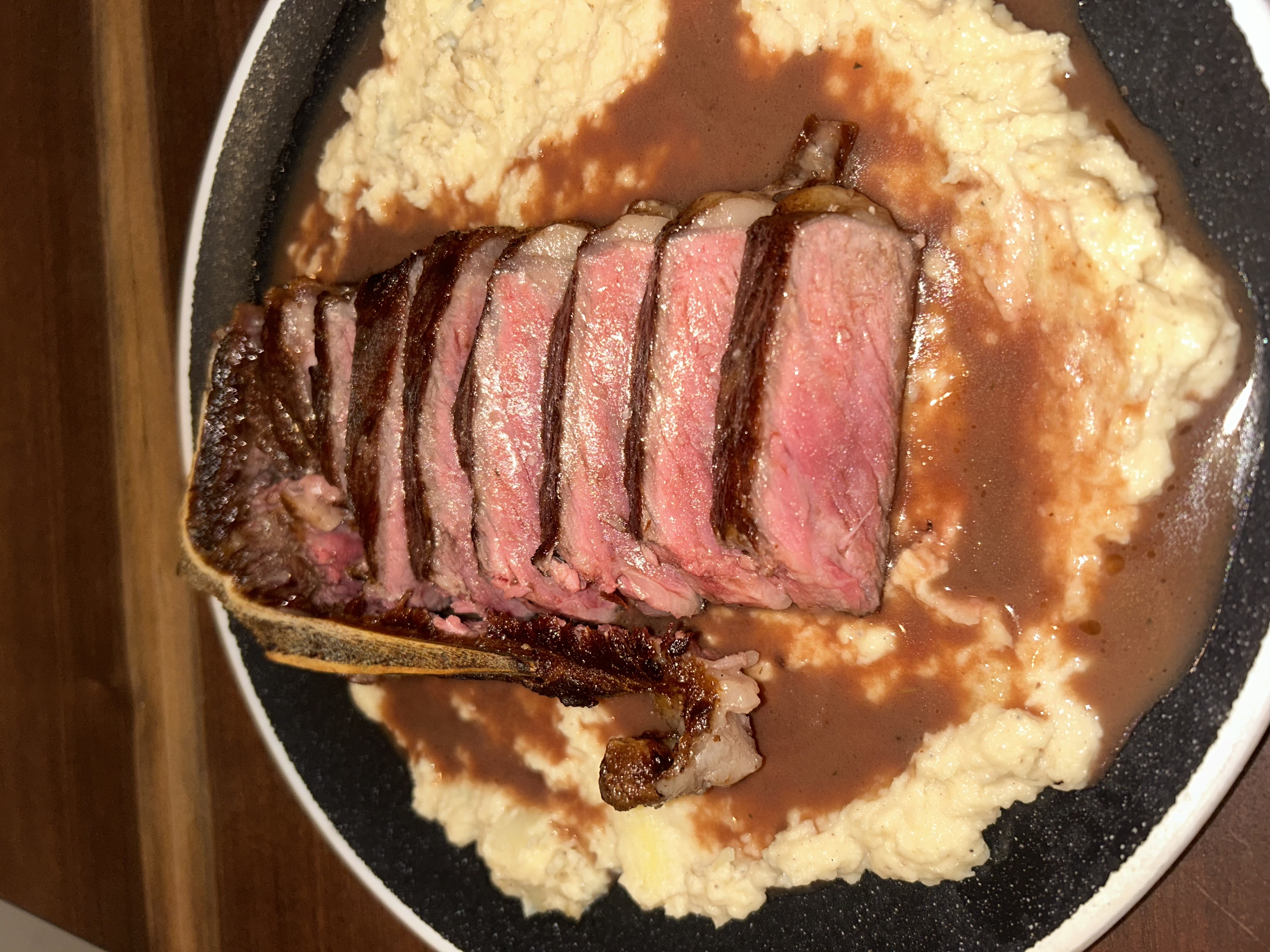 Dry Aged Steak with Parsnip Puree