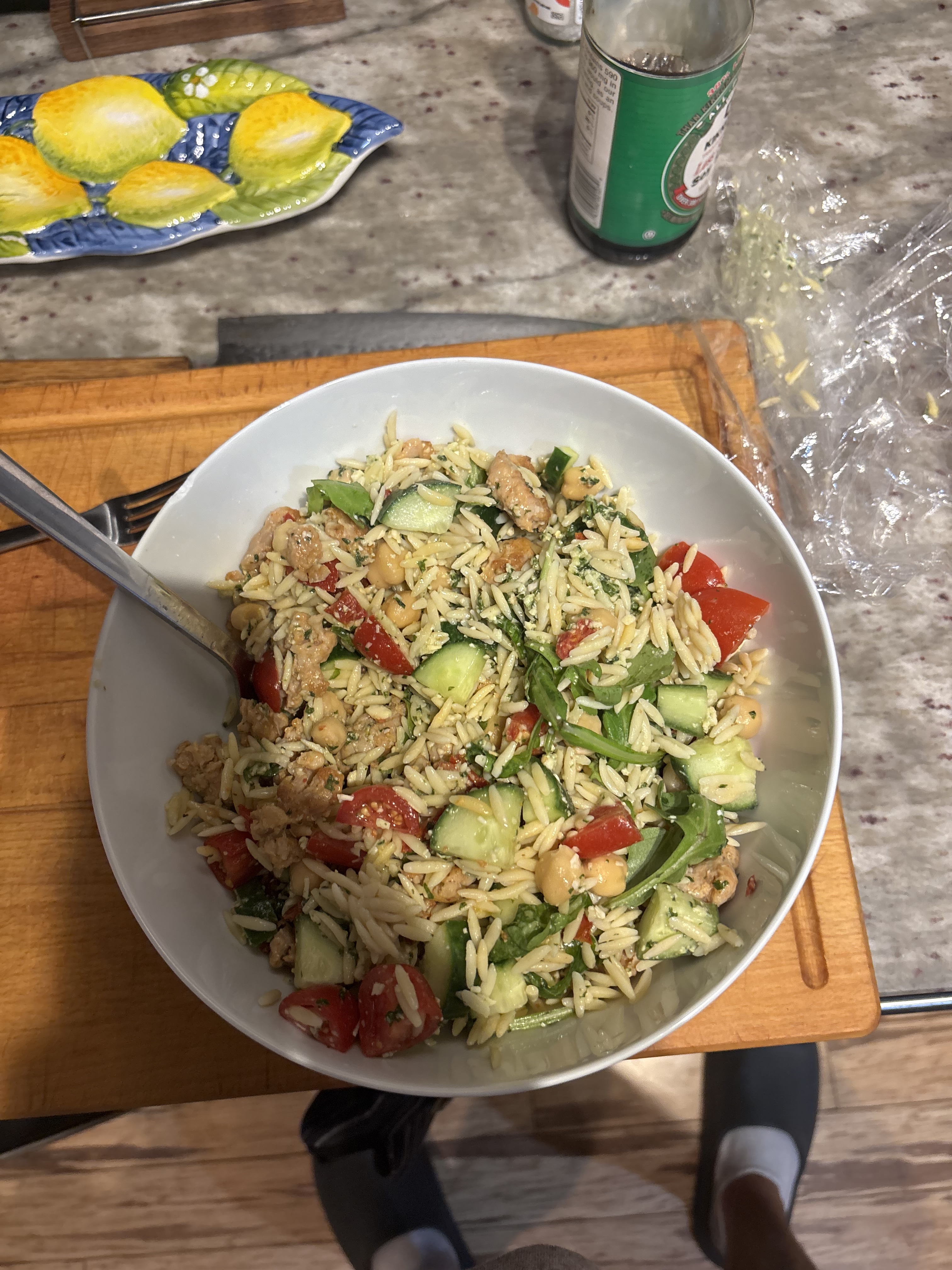 Orzo Sausage Salad