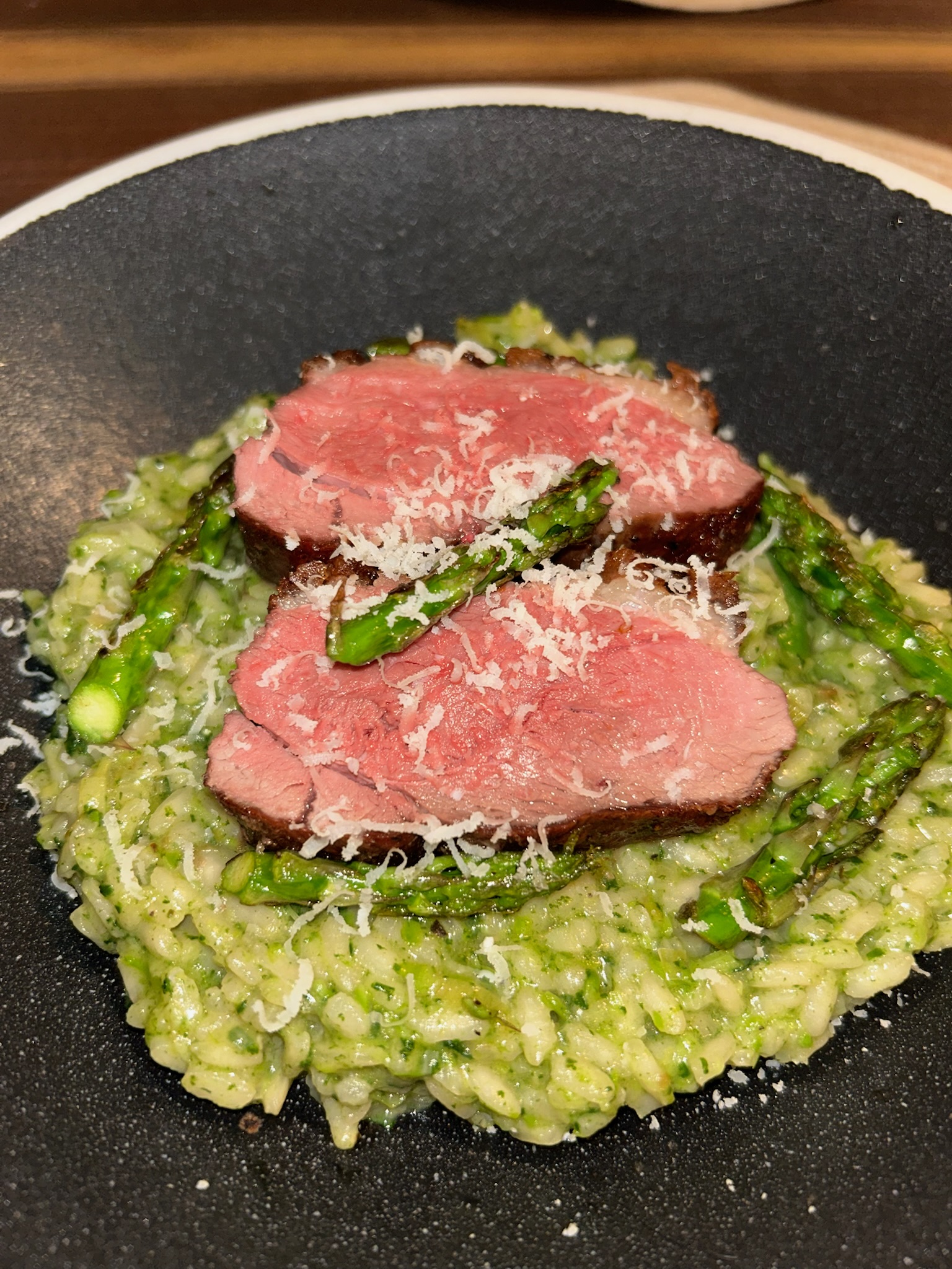 Asaparagus Risotto with Duck